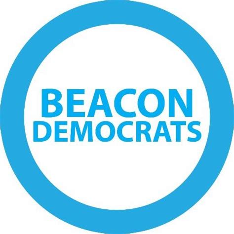 Logo of Beacon Democrats with a teal circle